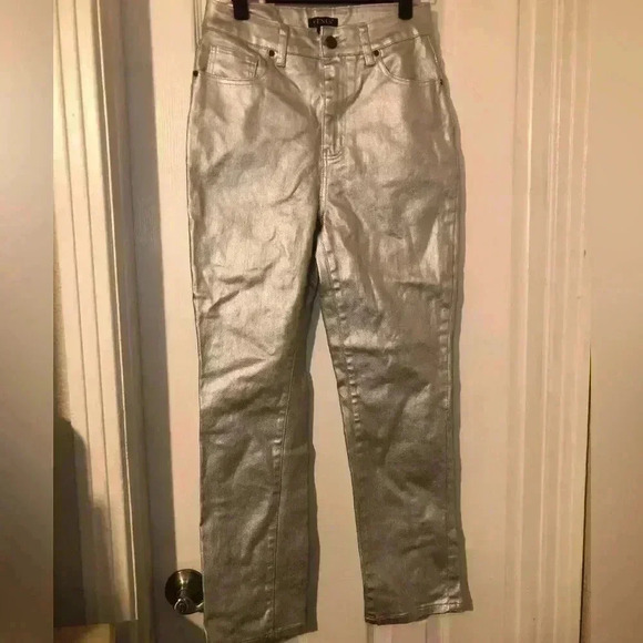 Metallic Straight Leg Jeans - Picture 11 of 11